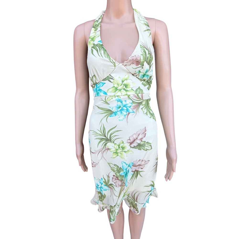 vintage y2k halter mini dress floral print